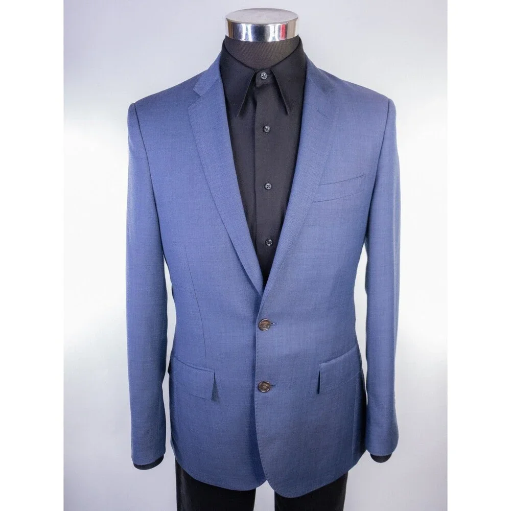 J.Crew Ludlow Tollegno 1900 Sz 38R Wool Sport Coat Blue Two Button Jacket